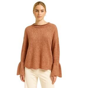 Phillip Lim Alpaca Bell Sleeve Sweater Orange Small
